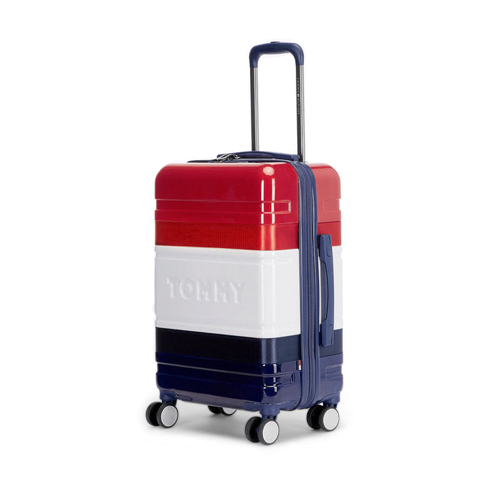 Tommy Hilfiger Triton Plus Unisex ABS Hard Luggage Red & blue