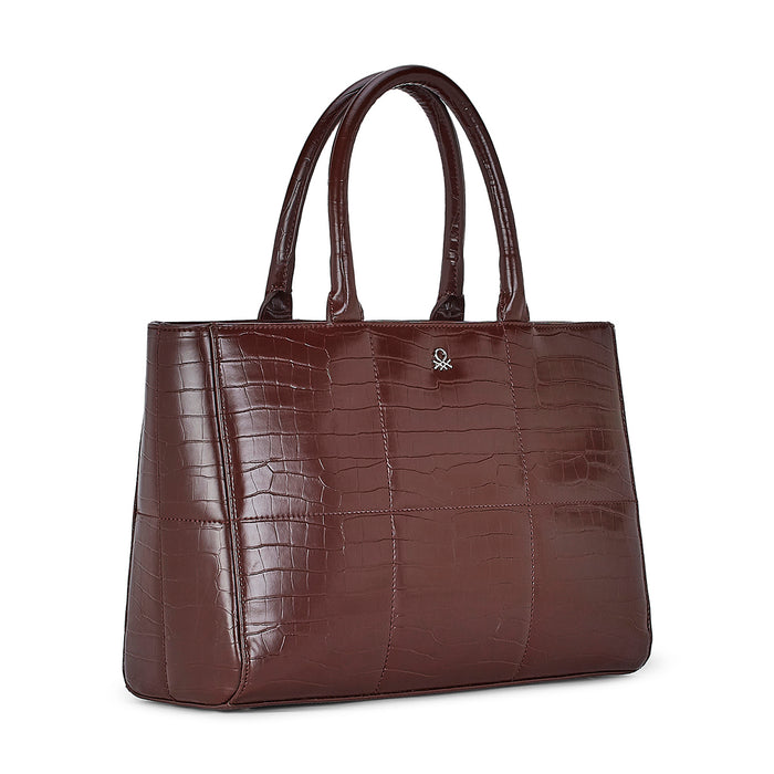 United Colors Of Benetton Viola Woman's PU Tote-Brown