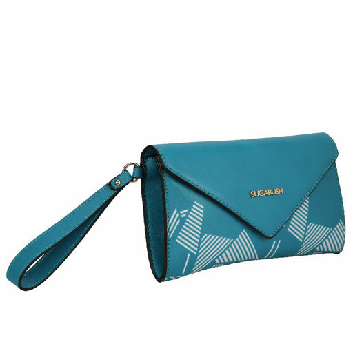 Sugarush Hawaii Clutch Handbag Turquoise (21.5X3X13)Cm