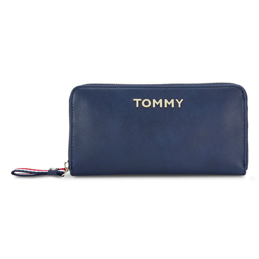 Tommy Hilfiger Classic Waco Womenbs Leather Wallet Navy