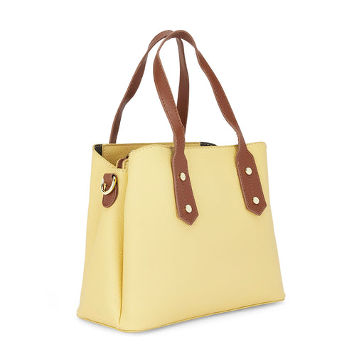Sugarush Daniela Womenbs Vegan Leather Shoulder Bag Yellow