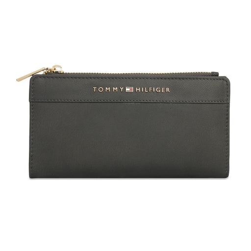 Tommy Hilfiger Sherlyn Womens Leather Tri Fold Wallet grey