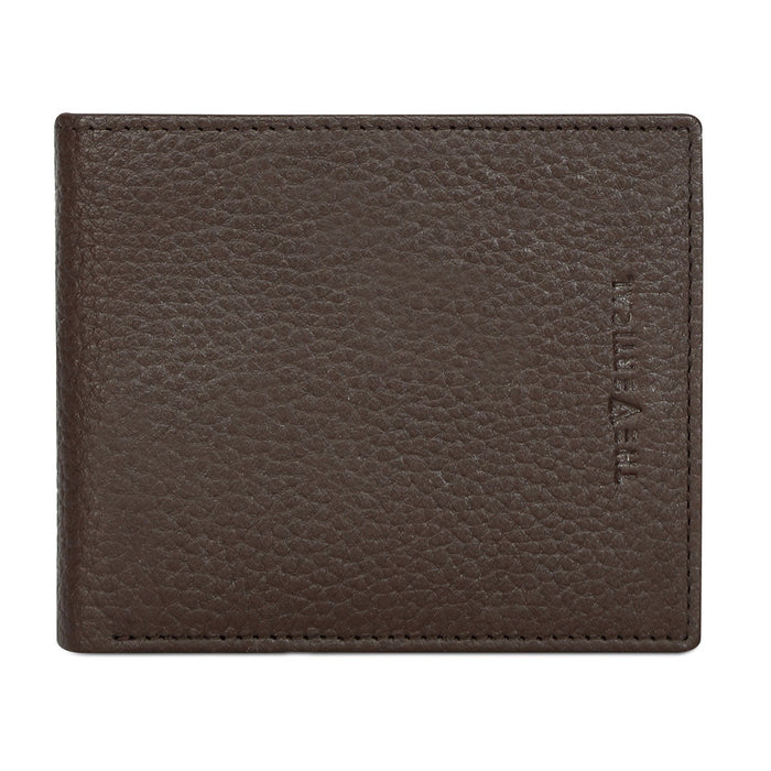 The Vertical Milenia Men Leather Global Coin Wallet Brown