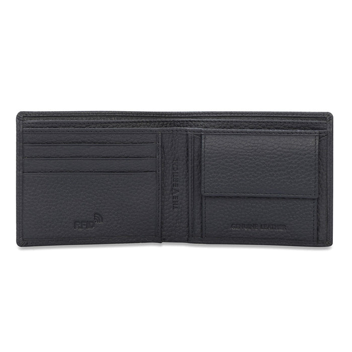 The Vertical Milenia Men Leather Global Coin Wallet Navy